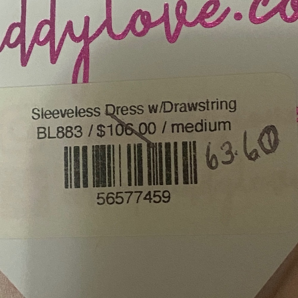 BuddyLove Sleeveless Tiered Dress Women M Pink Marble Ruffle Drawstring
New - Picture 5 of 10